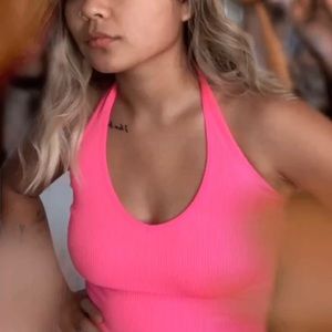 Pink Urban Outfitters Halter Top